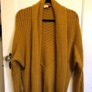 Golden rod wool blend cardigan